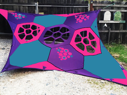 Turtle Panels - Pink Purple Torquoise